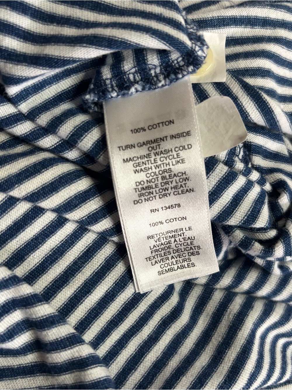 Vineyard Vines Navy and White Striped Polo - Picture 6 of 7